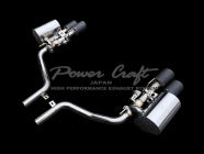 POWER CRAFT HYBRID EXHAUST MUFFLER SYSTEM WITH BLACK TAIL FOR MASERATI GHIBLI 2013.1- 2017.10 P-MAS800101-BKT