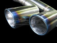 POWER CRAFT HYBRID EXHAUST MUFFLER SYSTEM WITH BLACK TAIL FOR FERRARI F430 SPIDER P-FE380101-BKT
