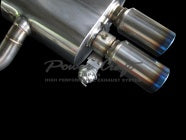 POWER CRAFT HYBRID EXHAUST MUFFLER SYSTEM WITH BLACK TAIL FOR FERRARI 612 SCAGLIETTI P-FE400101-BKT