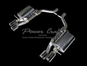 POWER CRAFT HYBRID EXHAUST MUFFLER SYSTEM WITH BLACK TAIL FOR AUDI S8 P-AU750101-BKT