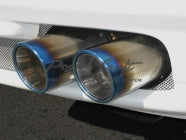 POWER CRAFT HYBRID EXHAUST MUFFLER SYSTEM WITH BLACK TAIL FOR FERRARI 612 SCAGLIETTI P-FE400101-BKT