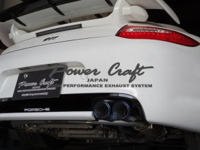 POWER CRAFT HYBRID EXHAUST MUFFLER SYSTEM WITH BLACK TAIL FOR PORSCHE 997 CARRERA S 4S  P-PO920102-BKT