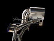 POWER CRAFT HYBRID EXHAUST MUFFLER SYSTEM WITH BLACK TAIL FOR PORSCHE 997 CARRERA S 4S PDK P-PO920101-BKT