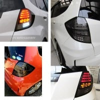 CRYSTAL EYE FIBER FULL LED TAIL LAMP (BLACK SMOKE TYPE) FOR HONDA FIT GE6-9 KOUKI KOUKI HYBRID J076BS