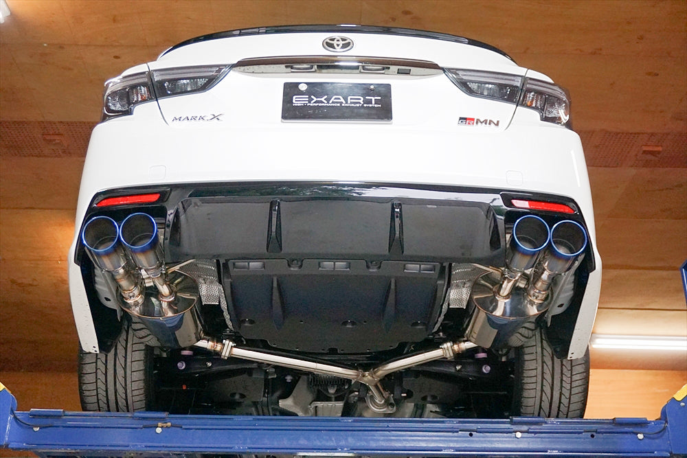 EXART IVSC MUFFLER STAINLESS STEEL SQUARE TAILPIPE (88MM X 82MM) EXHAUST EXHAUST FOR TOYOTA MARK X GRMN DBA-GRX133 MODIFIED 2GR-FSE EA01-TY111-SQ