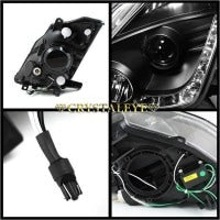 CRYSTAL EYE AUDI TYPE LED PROJECTOR HEADLIGHTS WITH POSITION LIGHTS (BLACK) FOR NISSAN FAIRLADY Z Z33 KOUKI S111BK