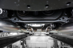 EXART ONE MUFFLER STAINLESS STEEL OVAL TAILPIPE (110MM X 70MM 4 PIECES) EXHAUST EXHAUST FOR LEXUS IS500 5BA-USE30 2UR-GSE EA02-LX114-S