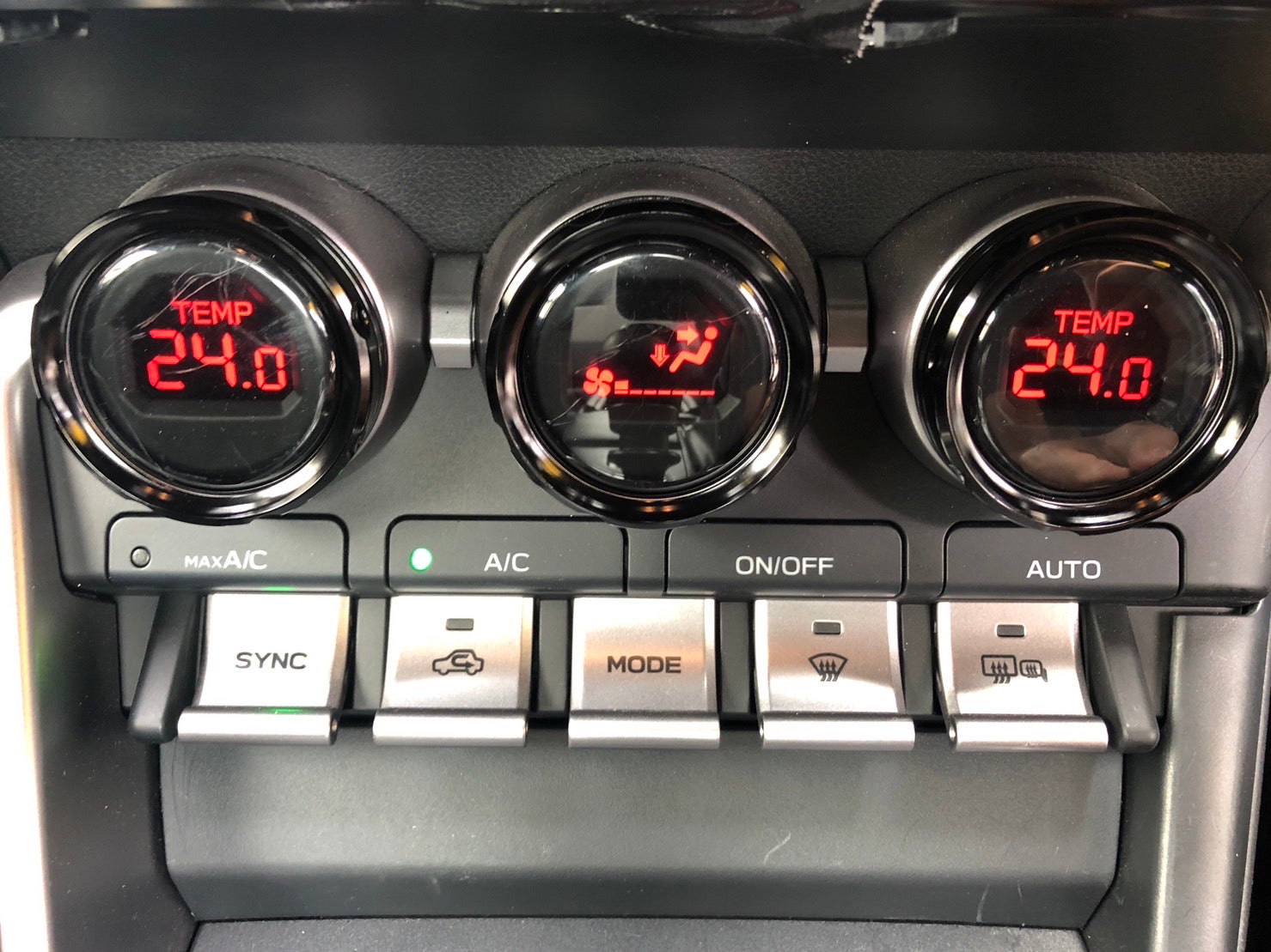 REVOLUTION COLORED AIR CONDITIONER DIAL VER2 BLACK FOR TOYOTA GR86 ZN8 SUBARU BRZ ZD8 RZN8-CAD2-J