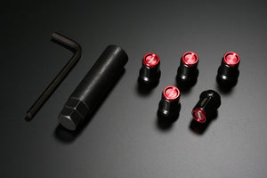 MONSTER SPORT HEPTAGON WHEEL NUTS M12XP1.5 16PCS RED ZZTN52-16R