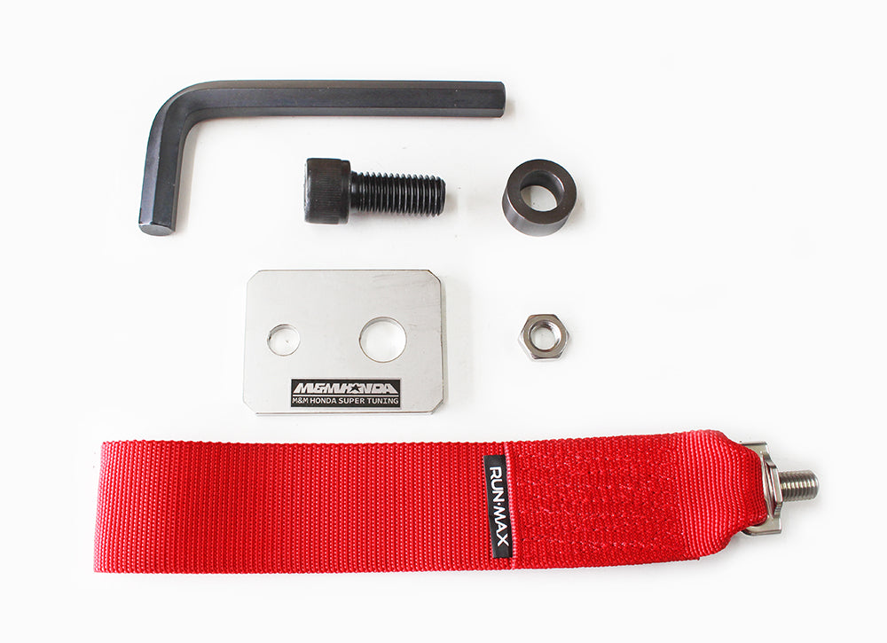M&M HONDA REAR TOW HOOK RACE STRAP RED FOR HONDA CIVIC FL5 01713-FL5-R001