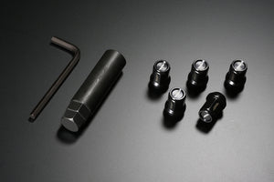 MONSTER SPORT HEPTAGON WHEEL NUTS M12XP1.5 16PCS BLACK ZZTN52-16BK