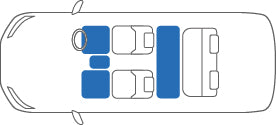 KARO SISAL BLUE WHITE FLOOR MATS FOR Nissan Dayz Roox B21A SISAL-3517-BLUE-WHITE