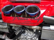 POWER CRAFT HYBRID EXHAUST MUFFLER SYSTEM WITH RACING STRAIGHT CATALYZER AND WITH BLACK TAIL FOR FERRARI 488 ITALIA P-FE450101-SE-BKT