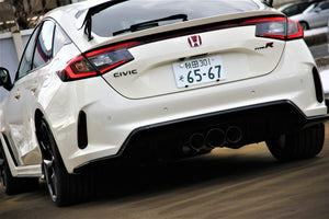 R1 TITAN EXTRA STTI GOLD RING WITH SCORCHED SUB SILENCER AND R1 TITAN LOGO FOR HONDA CIVIC TYPE R FL5 R1-TITAN-00055