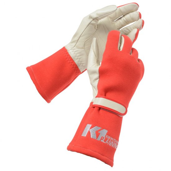 K1 PLANNING RACING GLOVES RED L RG004-RD-L