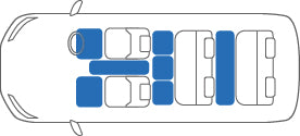 KARO SISAL BLUE WHITE FLOOR MATS FOR Toyota Noah ZRR8#W, G SISAL-3470-BLUE-WHITE