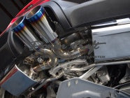 POWER CRAFT HYBRID EXHAUST MUFFLER SYSTEM WITH BLACK TAIL FOR PORSCHE 981 CAYMAN S BOXSTER S CAYMAN GT4 3.4L P-PO490103-BKT