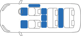 KARO GRAN SISAL BLUE BLACK FLOOR MATS FOR Toyota Estima AHR20W GRAN-SISAL-3196-BLUE-BLACK