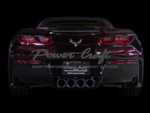POWER CRAFT HYBRID EXHAUST MUFFLER SYSTEM FRONT PIPE SET WITH BLACK TAIL FOR CORVETTE CORVETTE C7 P-CO990101-SE-BKT