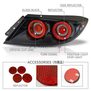 78WORKS 3D ROUND FLOWING TURN SIGNAL LED TAIL LAMP RS SERIES RED FOR TOYOTA GR86 SUBARU BRZ ZN8 ZD8 T021RC