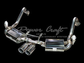 POWER CRAFT HYBRID EXHAUST MUFFLER SYSTEM WITH BLACK TAIL FOR PORSCHE 718 BOXSTER PORSCHE 718 CAYMAN  P-PO600101-BKT - Black Hawk Japan