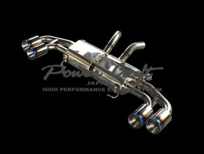POWER CRAFT HYBRID EXHAUST MUFFLER SYSTEM WITH BLACK TAIL FOR ALFA ROMEO STELVIO QUADRIFOGLIO  P-AL1010101-BKT