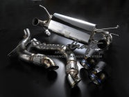 POWER CRAFT HYBRID EXHAUST MUFFLER SYSTEM WITH BLACK TAIL FOR FERRARI 488 PISTA P-FE880103-BKT