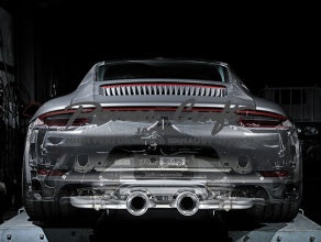 POWER CRAFT HYBRID EXHAUST MUFFLER SYSTEM WITH BLACK TAIL FOR PORSCHE 991.2 CARRERA PORSCHE 991.2 CARRERA S PORSCHE 991.2 GTS P-PO580104-BKT