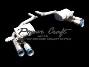 POWER CRAFT LATE MODEL HYBRID EXHAUST MUFFLER SYSTEM WITH BLACK TAIL FOR MASERATI QUATTROPORTE AFTER 4.2L P-MAS770103-BKT