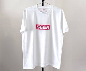 SEEKER SEEK SHORT SLEEVE T-SHIRT BOX LOGO WHITE COLOR L SIZE FOR  SEEK-SHIRT-WL