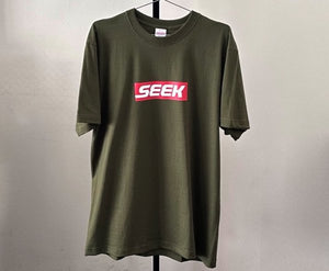SEEKER SEEK SHORT SLEEVE T-SHIRT BOX LOGO BLACK COLOR L SIZE FOR  SEEK-SHIRT-BL