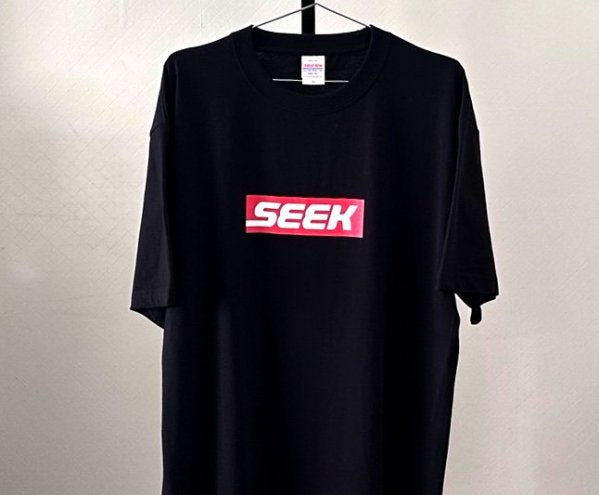 SEEKER SEEK SHORT SLEEVE T-SHIRT BOX LOGO GREEN COLOR L SIZE FOR  SEEK-SHIRT-GL