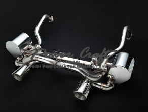 POWER CRAFT HYBRID EXHAUST MUFFLER SYSTEM WITH BLACK TAIL FOR PORSCHE 718 SPYDER CAYMAN GT4 CAYMAN GTS MT P-PO600103-BKT