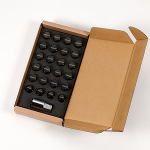 RAYS 19HEX L33 NUT&LOCK SET 14X1.5/6H BK 74081000006BK - Black Hawk Japan