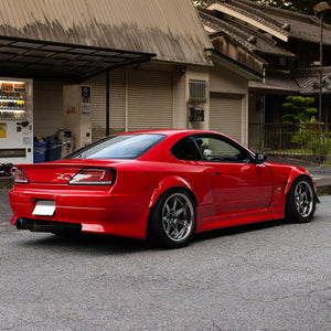 78WORKS FLOWING TURN SIGNALS SIDE MARKERS FIBER LED TAIL LAMPS WITH INNER RED FOR NISSAN S15 SILVIA VERIETTA L217IR