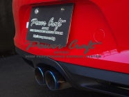POWER CRAFT HYBRID EXHAUST MUFFLER SYSTEM WITH BLACK TAIL FOR PORSCHE 981 CAYMAN BOXSTER  P-PO490101-BKT