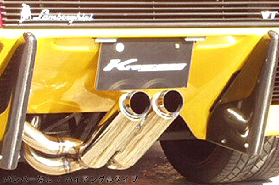 KREISSIEG F1 SOUND VALVETRONIC EXHAUST SYSTEM TITANIUM TAIL SANDBLASTED KSG LOGO MARK WITHOUT BUMPER FOR LAMBORGHINI DIABLO GT LAD-13-TITANIUM-WITHOUTBUMPER