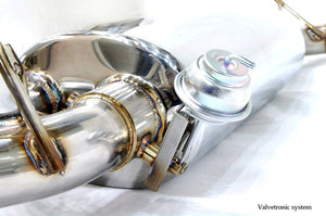 KREISSIEG CAT-BACK F1 SOUND VALVETRONIC EXHAUST SYSTEM STAINLESS STEEL BILLET FLOATING CURL TAIL SANDBLASTED KSG LOGO MARK FOR LOTUS ELISE ROVER 18K  LTEL-05-STAINLESSBILLET