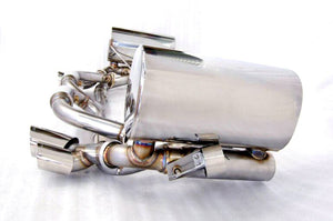 KREISSIEG CAT-BACK F1 SOUND VALVETRONIC EXHAUST SYSTEM STAINLESS STEEL BILLET FLOATING CURL TAIL SANDBLASTED KSG LOGO MARK FOR PORSCHE 996 CARRERA 4S  P996C4-01-STAINLESSBILLET