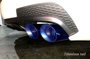 KREISSIEG F1 SOUND VALVETRONIC EXHAUST SYSTEM TITANIUM FLOATING CURL TAIL SANDBLASTED KSG LOGO MARK FOR V6 FOR MASERATI QUATTROPORTE S V6 3.0L Twin Turbo MQP-10-TITANIUM-S-V6