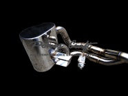 POWER CRAFT HYBRID EXHAUST MUFFLER SYSTEM WITH BLACK TAIL FOR PORSCHE 991 GT3 PORSCHE 991 GT3 RS P-PO640101-BKT