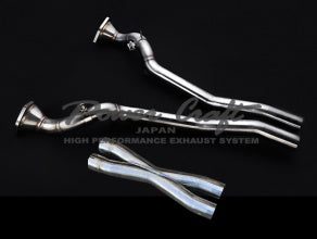 POWER CRAFT FRONT PIPE WITH X TUBE FOR FERRARI FF P-FE860103-SE - Black Hawk Japan