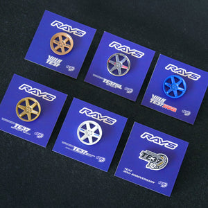 RAYS TE37 30TH RAYS x LEEN CUSTOMS COLLABORATION TE37 SL PIN BADGE PG 7499LEEN3730P
