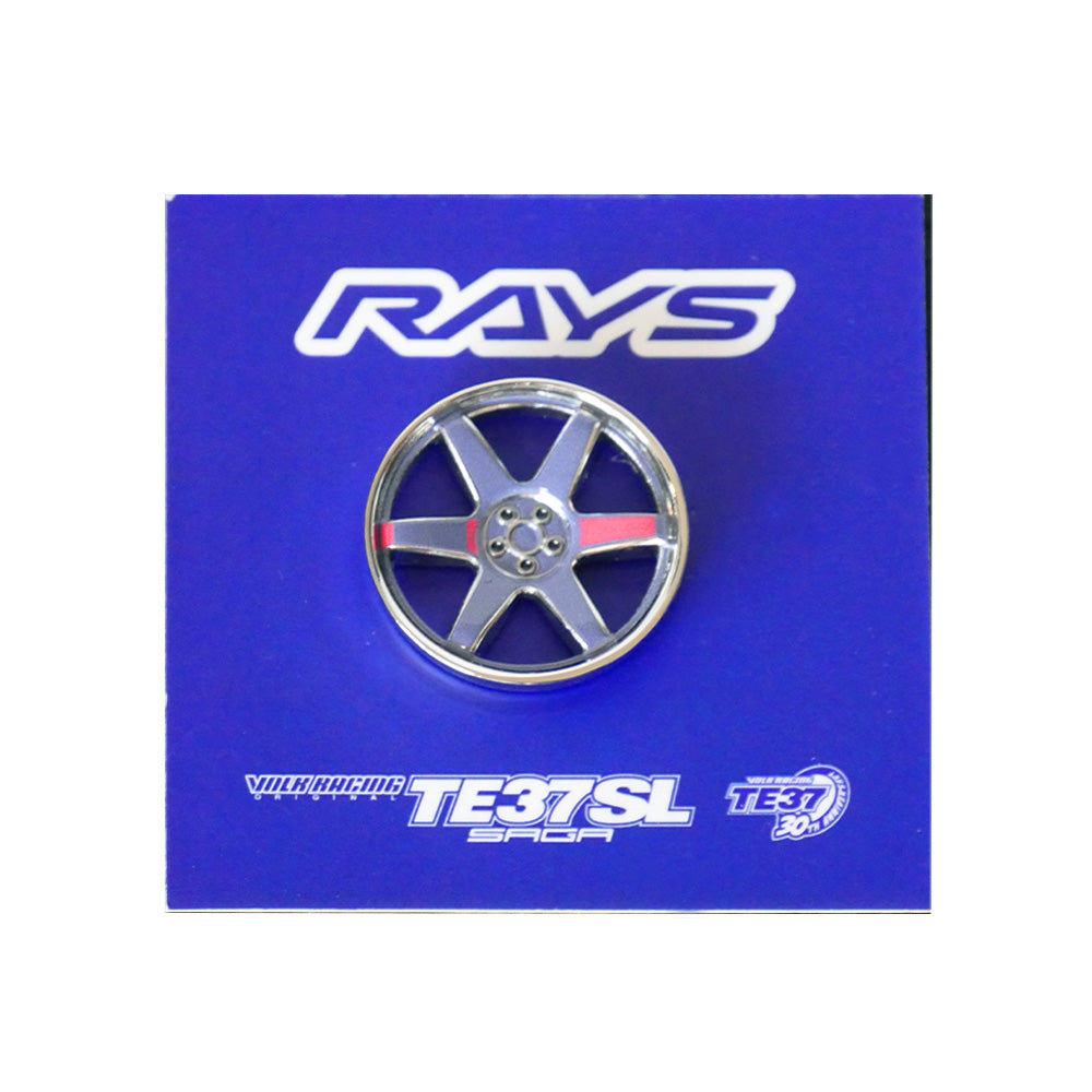 RAYS TE37 30TH RAYS x LEEN CUSTOMS COLLABORATION TE37 SL PIN BADGE PG 7499LEEN3730P