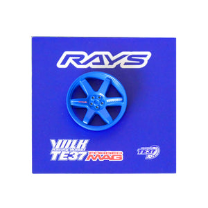 RAYS TE37 30TH RAYS x LEEN CUSTOMS COLLABORATION TE37 MAG PIN BADGE BL 7499LEEN37MAG