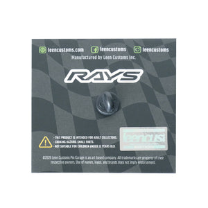 RAYS TE37 30TH RAYS x LEEN CUSTOMS COLLABORATION TE37 MAG PIN BADGE BL 7499LEEN37MAG