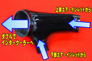 BACK YARD SPECIAL DOUBLE INTERCOOLER DUCT FRP BLACK GEL COAT FINISH FOR HONDA S660 JW5 BACK-YARD-SPECIAL-00012