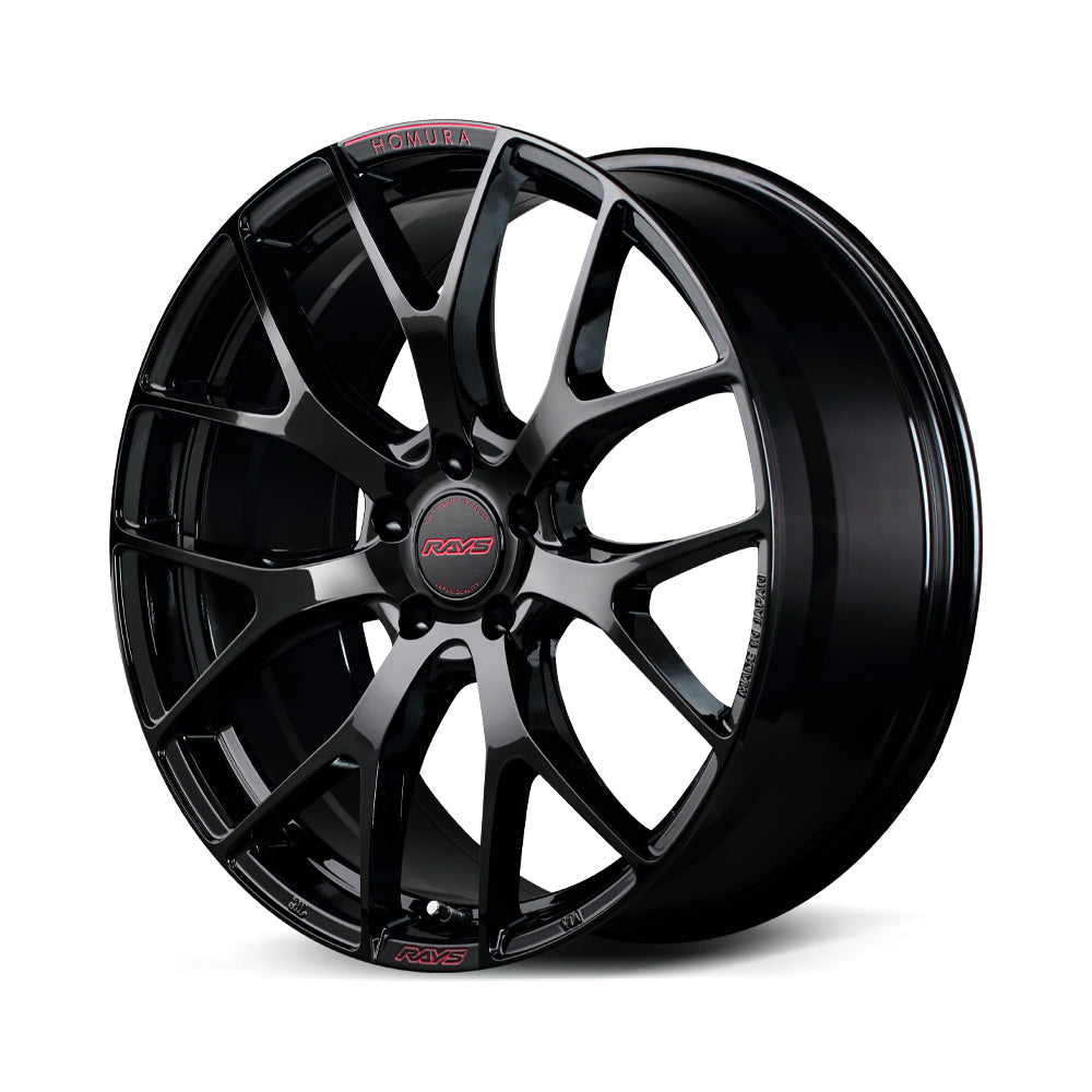 RAYS HOMURA 2X7FT SPEC-M 18X7.5J +43 5X114.3 GLOSSY BLACK RAP (RED CLEAR) (B8J) 27408754395B8J