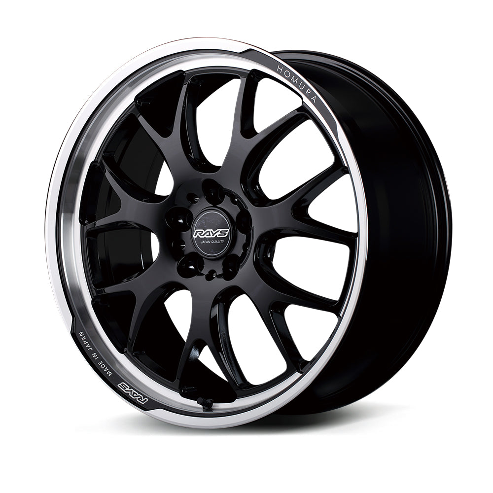 RAYS HOMURA 2X7RA 19X8J +45 5X114.3 GLOSSY BLACK RIM DMC(BAJ) 27319804505BAJ