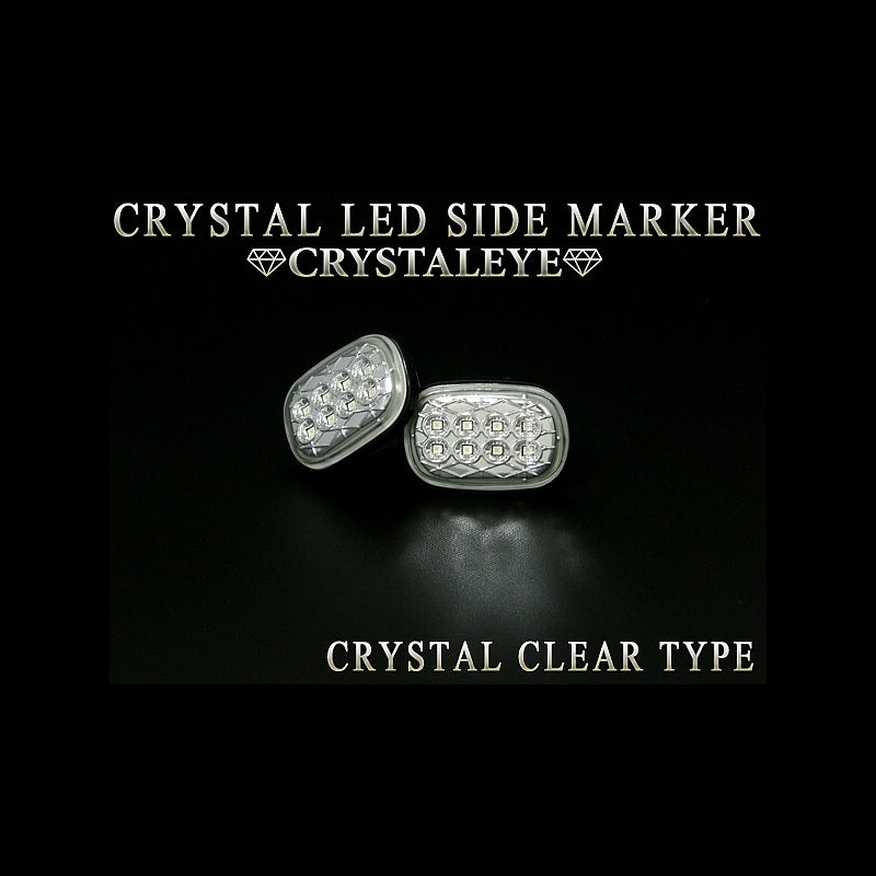 CRYSTAL EYE CRYSTAL LED SIDE MARKER, BLACK TYPE FOR TOYOTA HARRIER 10 30  D019BK